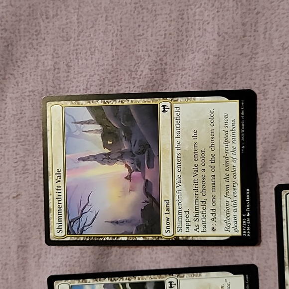 Set of 3 Magic The Gathering (MTG) Snow Land Trading Cards - Picture 3 of 5